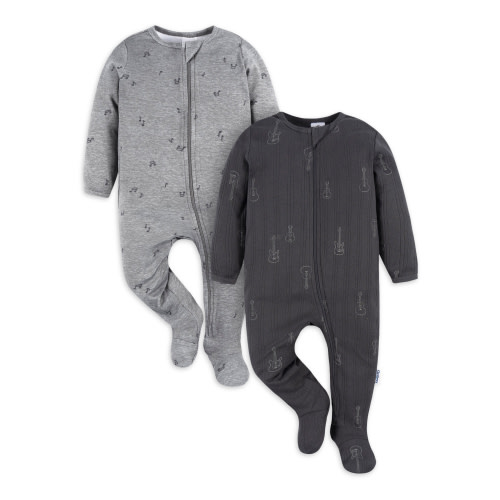 Gerber Baby Boy Sleep ´N Play Footed Cotton Pajamas, 2-Pack, Sizes Newborn - 3/6 Months