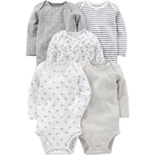 Simple Joys by Carter's unisex-baby 5-pack Long-sleeve Bodysuit