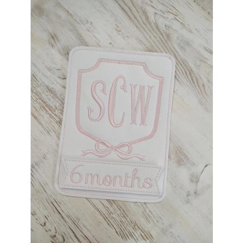 baby milestone cards, monogram, baby gift, first birthday, monthly baby pictures