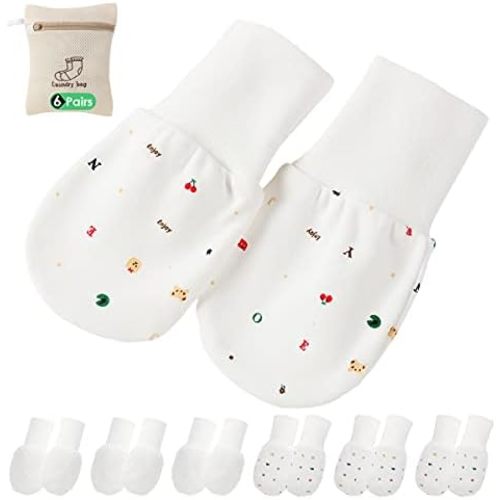 Baby Anti-Scratch Mittens for Boys and Girls - No Scratch Gloves for Hands, 0-12 Months