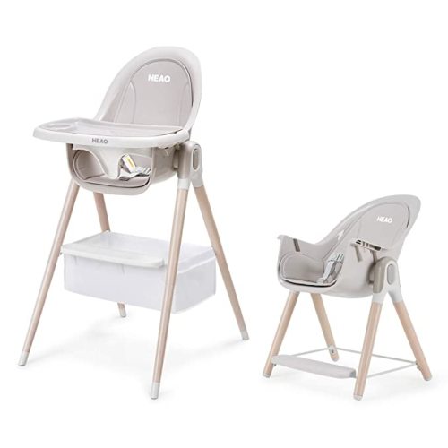 HEAO Baby High Chair, 3 in 1 Convertible High Chair (Gray)