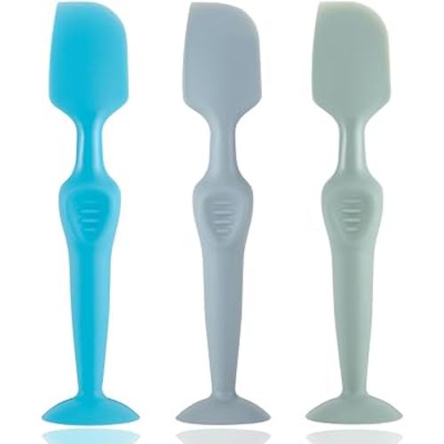 Seeway Diaper Creams Spatula Applicator - Perfect for Baby Butt Paste Diaper Rash Brush and Cream Spatula for Easy Application - Baby Diaper Spatula Suitable for Aquaphor, Desitin (blue+grey+green)