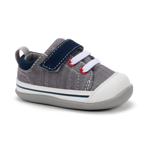 Stevie (First Walker) Gray Denim | See Kai Run
