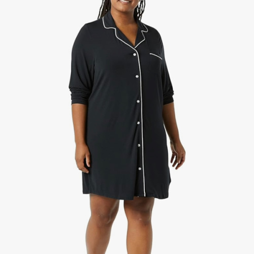 Amazon Essentials Women's Piped Nightshirt (Medium)