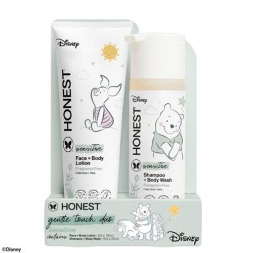 The Honest Company Sensitive Disney Shampoo + Body Wash and Lotion Duo - Fragrance Free - 18.5 fl oz
