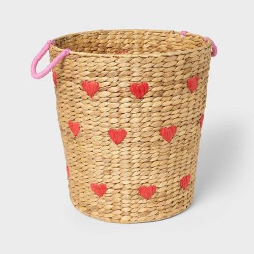 Heart Kids' Natural Woven Floor Basket - Pillowfort™