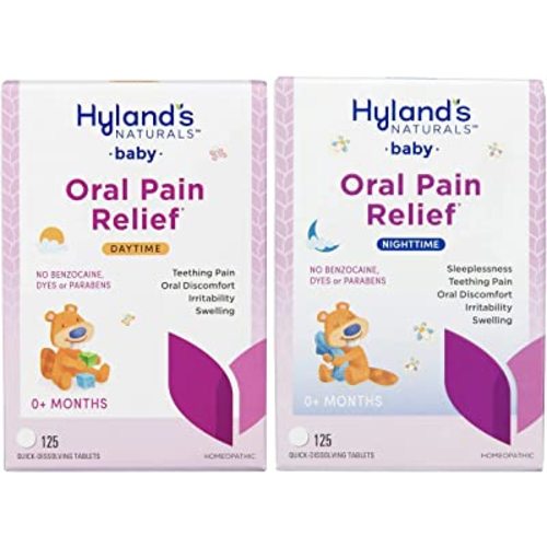 Hyland's Baby Day & Night Bundle, Soothing Tablets with Chamomilla, Natural Relief of Oral Discomfort, Irritability, and Swelling, 250 Count