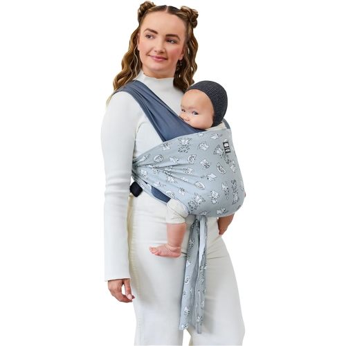 Moby Baby Wrap Carrier Easy-Wrap for Newborns to Toddlers (8-33lbs), Infant Sling Carrier, Lightweight & Hands Free Design, Adjustable for All Body Types (Disney Star Wars Grogu's Galaxy)