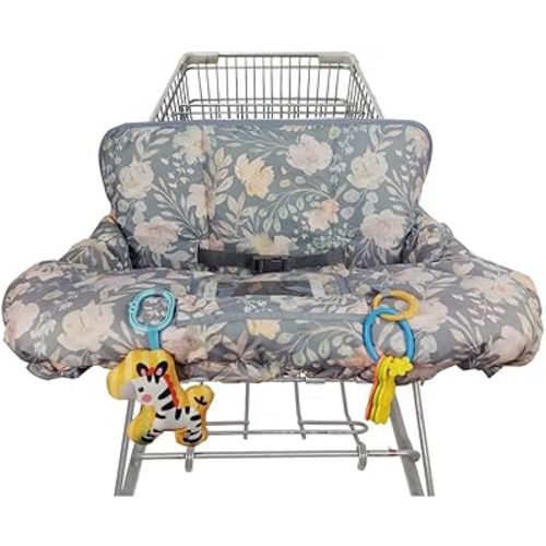 ICOPUCA Shopping Cart Cover for Baby, 2 in 1 cart Cover for Babies N high Chair Cover, Padded Grocery cart Cover for Baby Girl boy, Universal fit