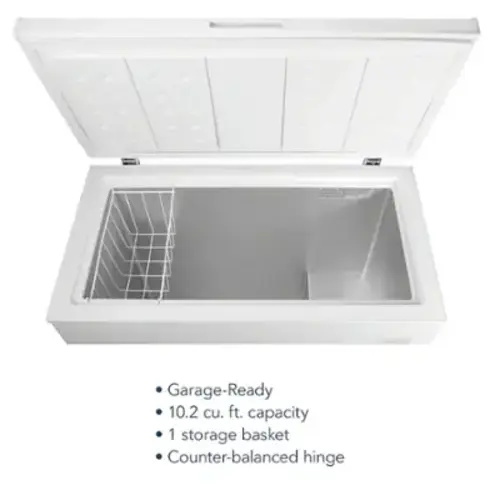 Insignia™ - 10.2 Cu. Ft. Garage-Ready Chest Freezer - White