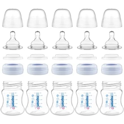 Maymom Wide-Mouth Milk Storage Collection Bottle with Dome Cap, Bottle Top,  SureSeal Disk; Compatiable with Spectra S1 S2 Bottles; Compatible with
