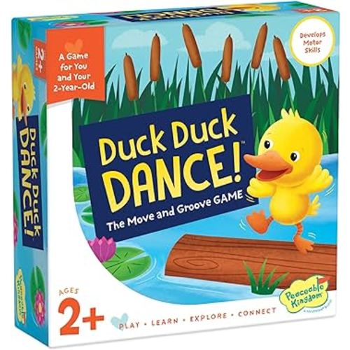 Amazon.com: Peaceable Kingdom Games for Parents & Their 2-Year-olds: Duck Duck Dance - Toddler & Preschool Board Game of Moving Your Body & Following Directions : Toys & Games