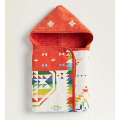 WILD BLOOMS HOODED BABY TOWEL