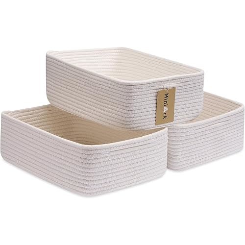 Large Shallow Organizing Baskets 15x11x5.1 Inches