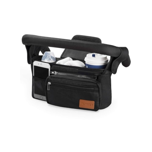 Momcozy Universal Stroller Organizer with Insulated Cup Holder Detachable Phone Bag & Shoulder Strap, Fits for Stroller like Uppababy, Baby Jogger, Britax, BOB, Umbrella and Pet Stroller