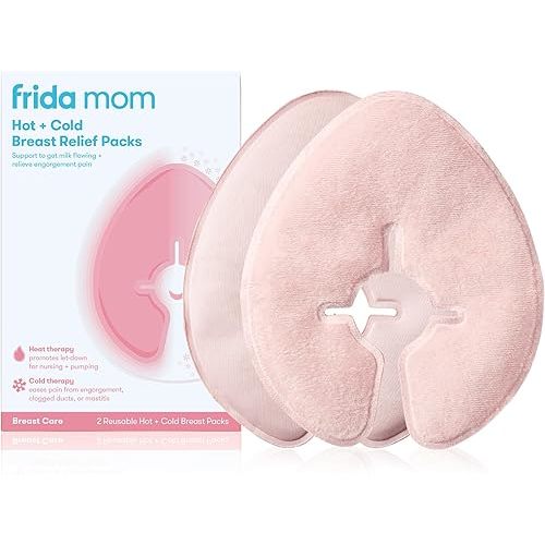 Frida Mom Breastfeeding Therapy Packs, Cold & Hot Therapy Packs, Breastfeeding Essentials for Pain Relief, Lactation Support, and Postpartum Recovery