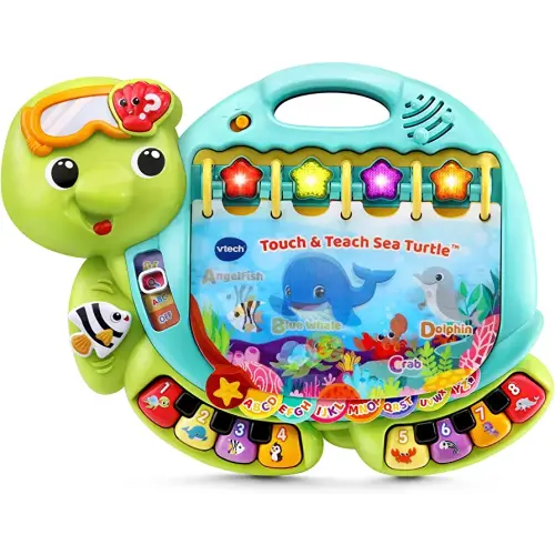 Vtech Touch and Teach Sea Turtle Interactive Learning Book, Green