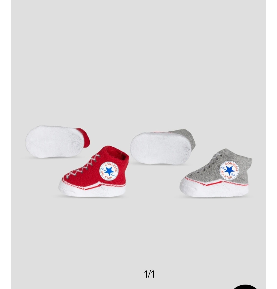 Newborn Chuck Taylor Booties 2 Pack Vintage Grey Heather
