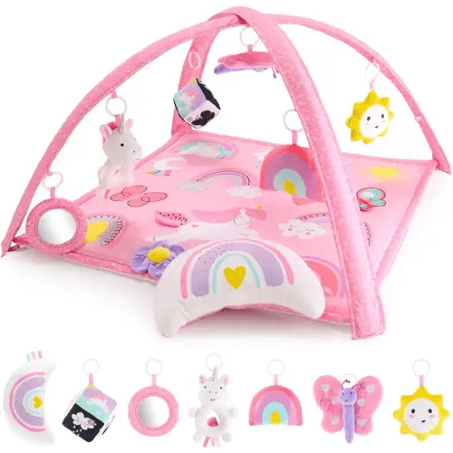 The Peanutshell 7 in 1 Baby Play Gym for Girls, Activity Center, Tummy Time Mat, Newborn Toys, Play Matt for Baby Girl, New Born Baby Gift