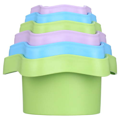 Green Toys Stacking Cups Purple/Blue/Green, Bath Toy, Baby/Toddler, Made from 100% Recycled Plastic