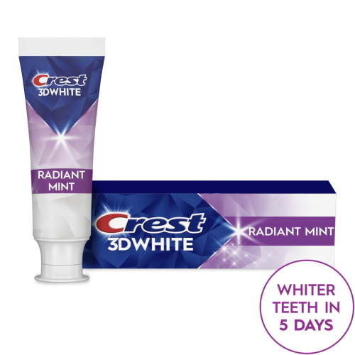 Crest Teeth Whitening Toothpaste Radiant Mint 2.4 oz Brighten and Remove Surface Stains
