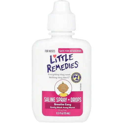 Little Remedies Saline Spray and Drops, Safe for Newborns, 0.5 fl oz