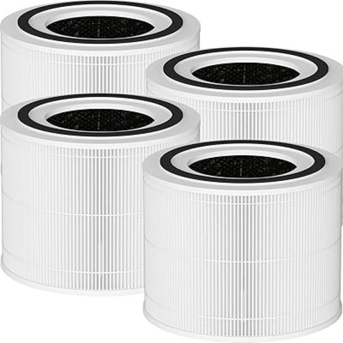240 True HEPA Replacement Filter Compatible with 240 Air Cleaner Purifier, 3-in-1 True HEPA Filter Replacement, Model 14, 4 Pack
