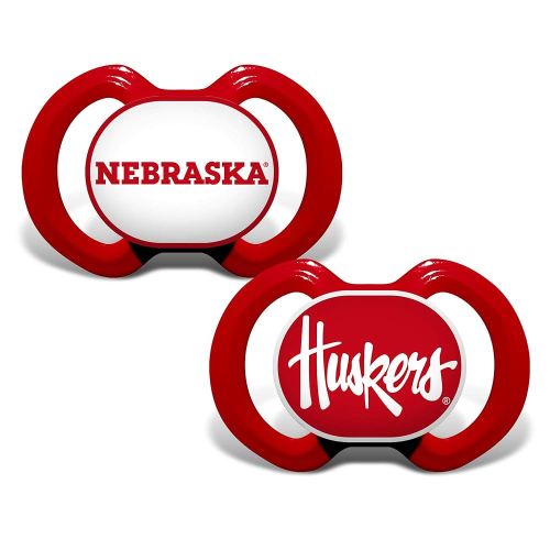 BabyFanatic Pacifier 2-Pack - NCAA Nebraska Cornhuskers - Officially Licensed League Gear