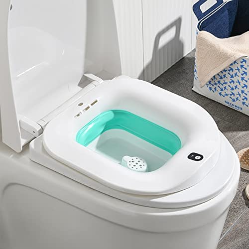 Electric Sitz Bath- Foldable Postpartum Care Basin, Sitz Bath Tub for Soothes and Cleanse Vagina & Anal, Hemorrhoids and Perineum Treatment, Suitable for Maternity, Pregnant Women, Elderly (Bubble)