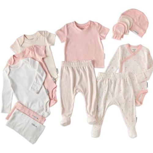 Butterblu Welcome Home 14-Piece Baby Gift Set Organic Cotton Layette Clothing in Box for Boys & Girls