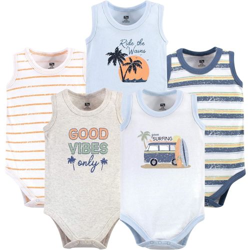 Hudson Baby Unisex Baby Cotton Sleeveless Bodysuits
