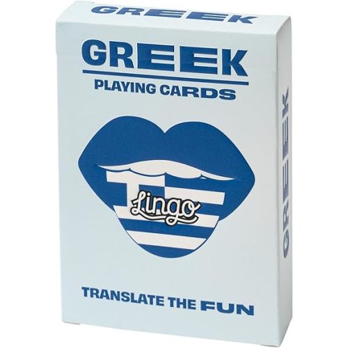 Greek Lingo Playing Cards | Travel Flashcards | Learn Greek Vocabulary in A Fun & Easy Way | 52 Essential Translations
