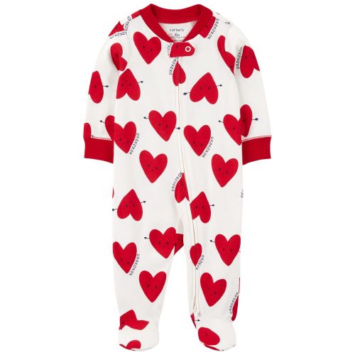 Baby Valentine's Day Heart 2-Way Zip Cotton Sleep & Play - Carter's | Carter's