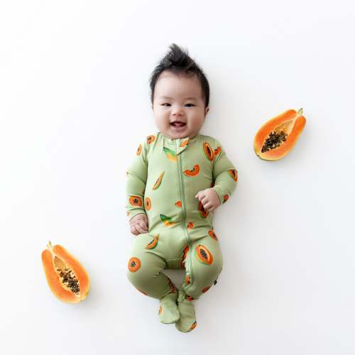 Kyte Baby - Zippered Footie in Papaya