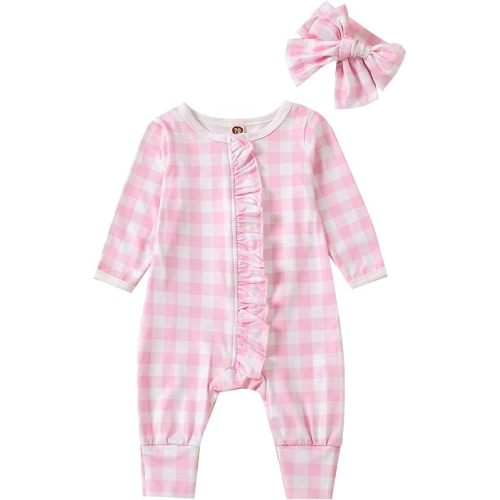 Cute Floral Floral Print Long Sleeve Infant Newborn Baby Girl Clothes Baby Girl Jumpsuit