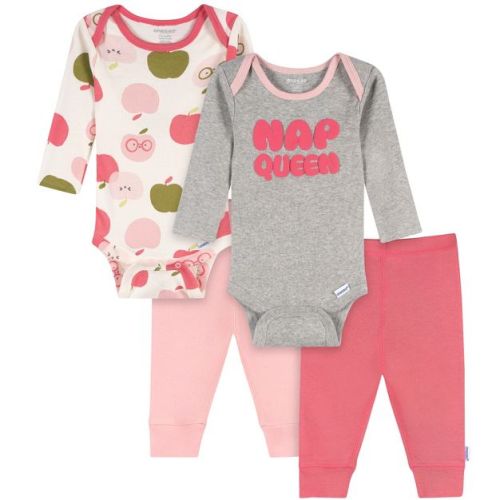 Onesies Brand Baby Girls' 4-Piece Onesies Bodysuits and Pants