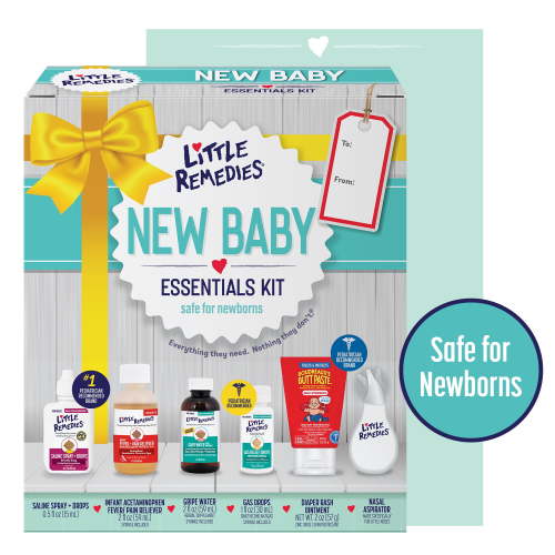 Little Remedies Baby Essentials Kit for Nasal and Tummy Relief, 6-Piece Newborn Must-Haves