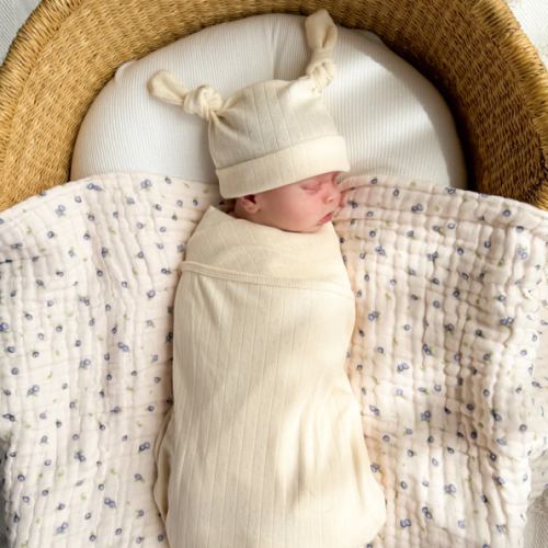 Essential Swaddle Set | Buttercream Pointelle