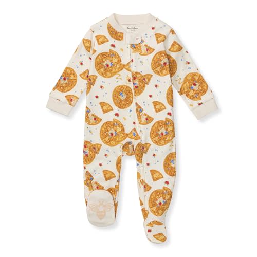 Burt's Bees Baby Boys' Organic Cotton Loose Fit Sleep and Play One-Piece Zip Front Footed Pajamas