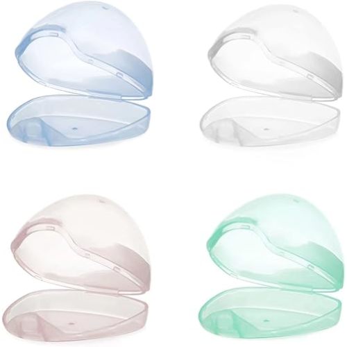 PandaEar Pacifier Nipple Holder Case Container Boxes (4 Pack)| Universal Accessories Holders| Travel Cases| BPA Free