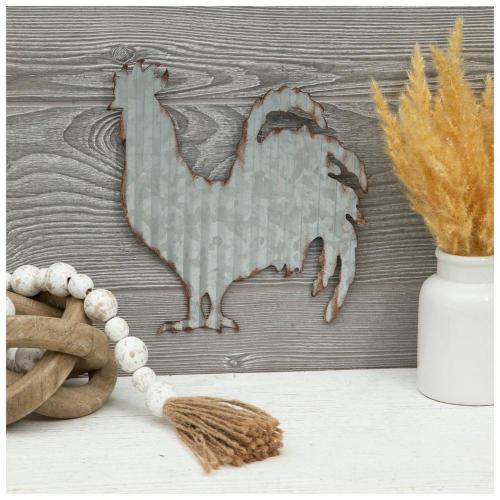 Rooster Corrugated Metal Wall Decor