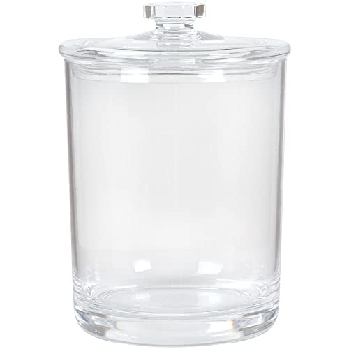 ForPro Professional Collection Acrylic Apothecary Jar with Lid, 60 Oz Storage Container for Bathroom, Kitchen and Office, 7.75" x 5"