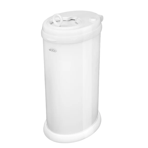 Ubbi - White - Stainless Steel Diaper Pail