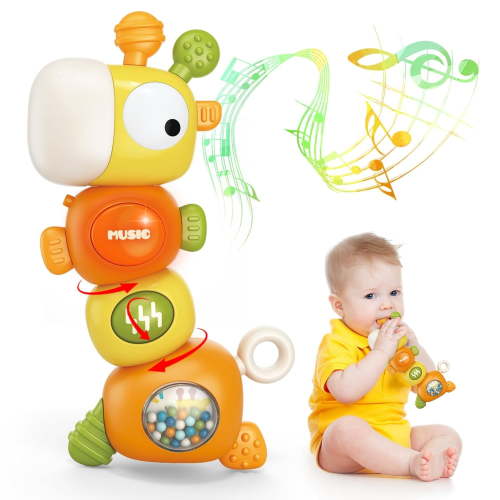 Toys for 1 Year Old Boys Girls Toddlers, Baby Toys for 3-6-12 Months, Newborn Infant Rattle Toys, Sensory Teething Toys for Baby