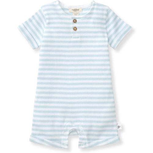 Burt's Bees Baby baby-boys Short Sleeve Rompers, 100% Organic Cotton One-piece Coverall and Layette Set