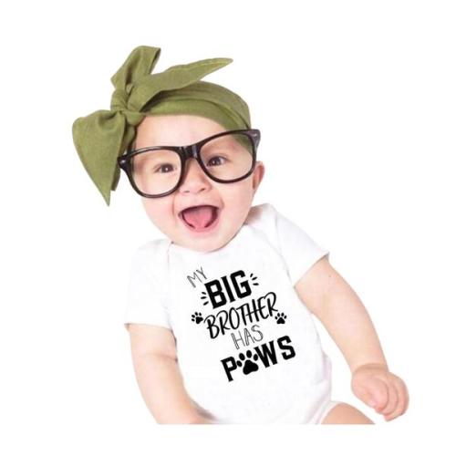 Fur-Baby Sibling Romper-Baby SIS & BRO Onesie-Alure Baby Collections
