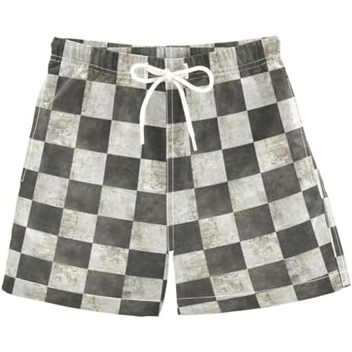 Boccsty Pineapple Geometric Summer Boys Swim Trunks Baby Kids Swimwear Summer Toddler Beach Board Shorts 2T-XL
