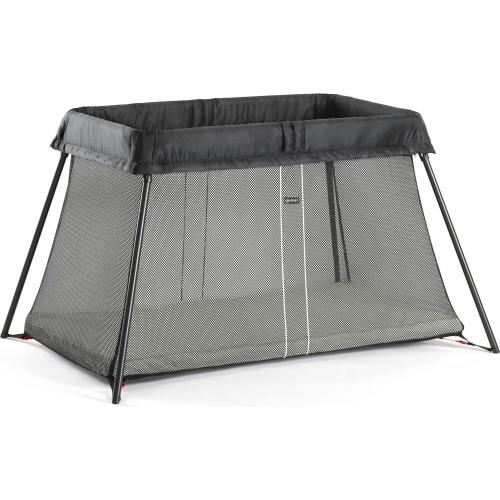 Travel Crib Light Black & Fitted Sheet Bundle Pack