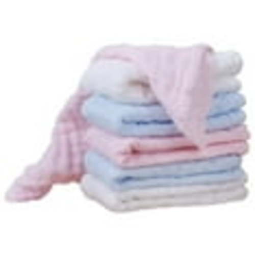 GOOHOCHY 6 Pcs Pure Cotton Nursing Towels Soft Feeding Handkerchiefs Facecloths for Baby Infant (White, Blue)