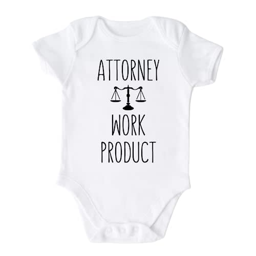 Attorney Work Product Baby Onesie® Kids Shirt for Lawyer Graduation Lawyer Parents 443 (Short Sleeve White, 0-3m)